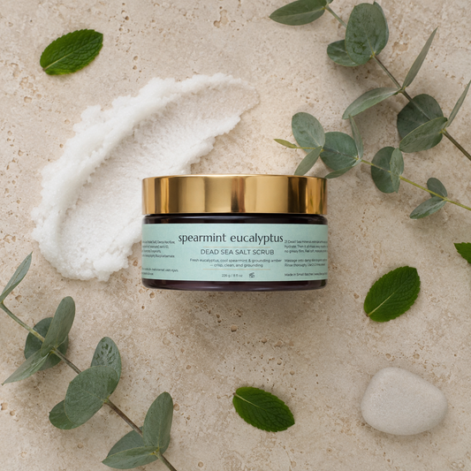 Spearmint Eucalyptus Dead Sea Salt Scrub