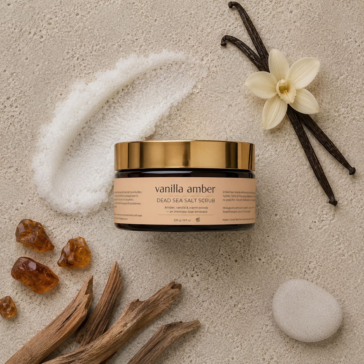 Vanilla Amber Dead Sea Salt Scrub