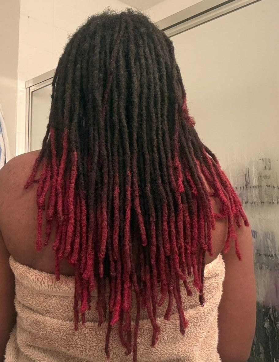 Customer hair after using Hair Vitality Drops